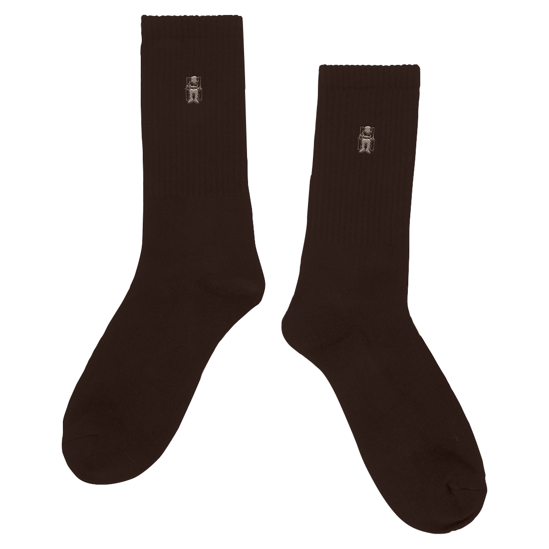 Death Row Embroidered Logo Brown Socks