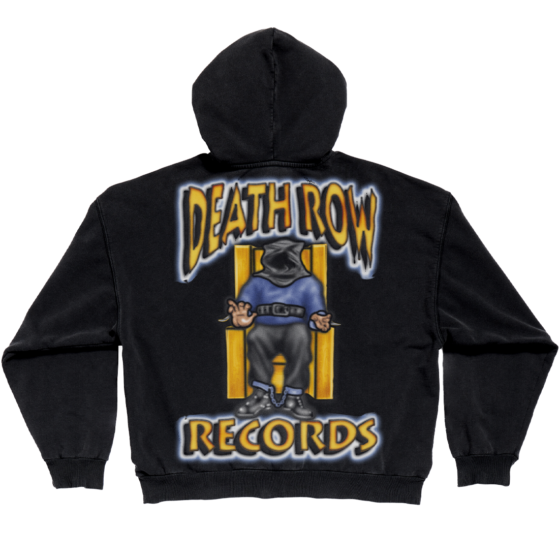 Death Row Vintage Airbrush Hoodie Back